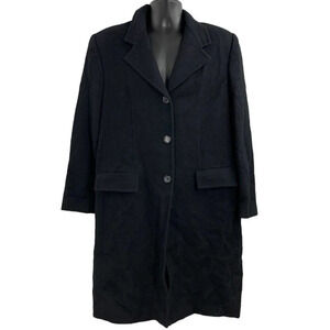 J.Percy For Marvin Richards Women's Camel Hair Lined Mid Length Pea Coat Size 16